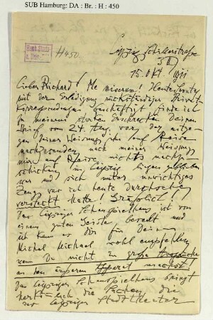 Brief an Richard Dehmel