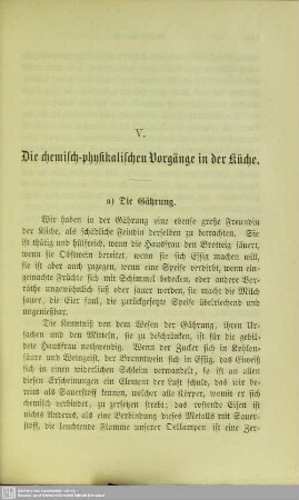 V. Die chemisch-physikalischen Vorgänge in der Küche