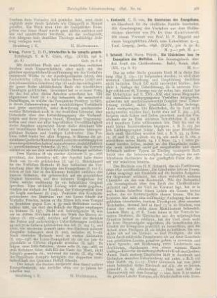 368-370 [Rezension] Schmidt, Hermann Fr., Die Gleichnisse Jesu im Evangelium des Matthäus