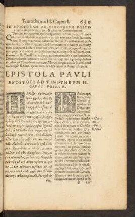 In Epistolam Ad Thimotheum Posteriorem Argumentum
