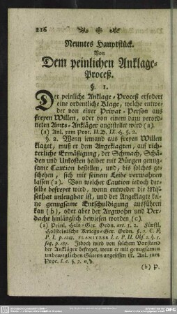 Neuntes Hauptstück. Von Dem peinlichen Anklage-Proceß