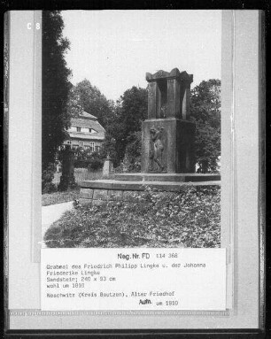 Grabmal des Friedrich Philipp Lingke und der Johanna Friederike Lingke