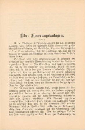 Über Feuerungsanlagen