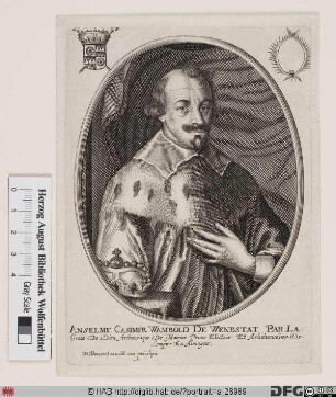 Bildnis Anselm Casimir (Wambold von Umstadt), 1629-47 Kurfürst u. Erzbischof von Mainz