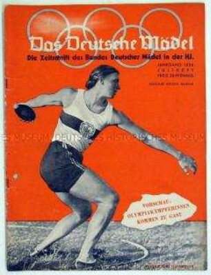 Monatszeitschrift des BDM "Das Deutsche Mädel" u.a. zu den bevorstehenden Olympischen Sommerspielen in Berlin