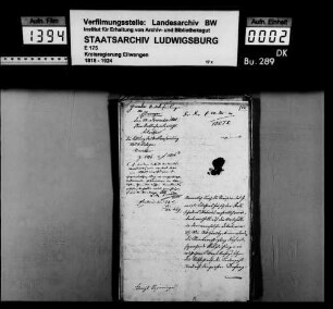 Bildung und Zusammensetzung der Amtsversammlung im Oberamtsbezirk Ellwangen