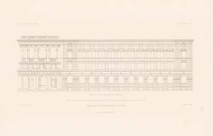 Museum für Völkerkunde, Berlin: Ansicht von der Königgrätzer Straße (aus: Atlas zur Zeitschrift für Bauwesen, hrsg. v. F. Endell, Jg. 37, 1887)