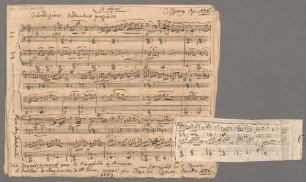 Divertissement sur Postillon de Lonjumeau, pf 4hands, op. 476, F-Dur - BSB Mus.Schott.Ha 4649 : [title on foot of f.1 recto:] Titel: Divertissement pour le Pianoforte à 4 mains // sur un motif de l'Opera // Le Postillon de Longjumeau de Mr Adam, composè par Charles Czerny. Oeuvre 476.