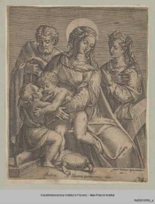 Die heilige Familie mit dem Johannesknaben und der heiligen Katharina von Alexandrien