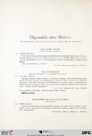 Ölgemälde alter Meister (Nr. 139-144)