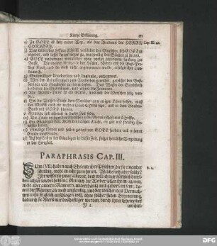 Paraphrasis Cap. III.