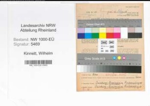 Entnazifizierung Wilhelm Kinnett, geb. 29.03.1898 (Bahnsekretaer)
