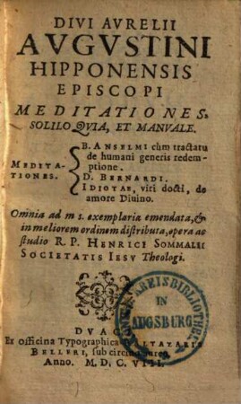 Fasciculus divini amoris atque devotionis ex s.s. Patrum opusculis confectus