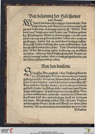 Von belonung der Holczhawer vnd Botten