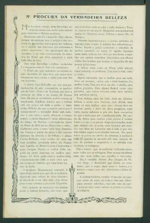 À procura da verdadeira belleza