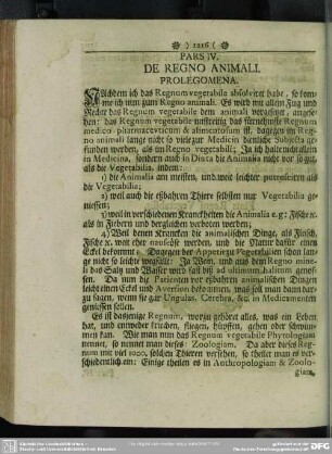 Pars IV. De Regno Animali