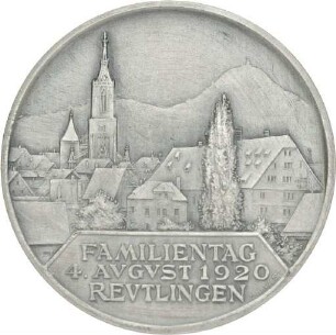 Medaille auf den Familientag der Finckh im Jahr 1920