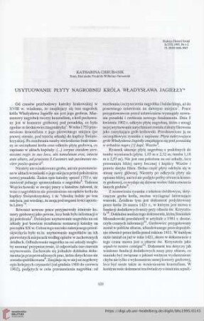 57: Usytuowanie płyty nagrobnej króla Władysława Jagiełły