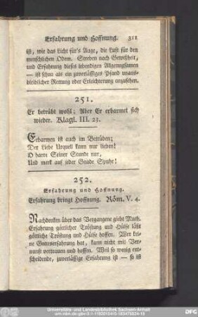 252. Erfahrung und Hoffnung. Erfahrung bringt Hoffnung. Röm. V. 4.