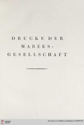 Drucke der Marées-Gesellschaft