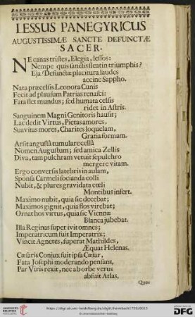 Lessus Panegyricus