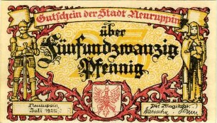 Neuruppin, Stadt: 25 Pfennig 1921