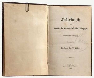 Jahrbuch des Vereins für wissenschaftliche Pädagogik