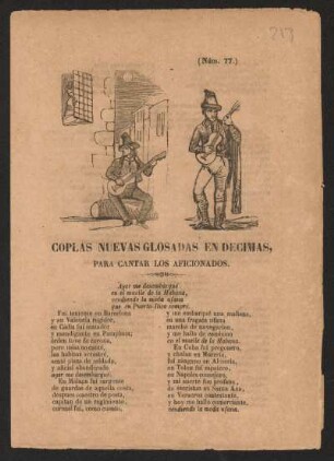 Coplas nuevas glosadas en decimas : para cantar los aficionados