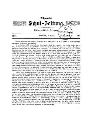 Vorwort : [Geschichte der Allgemeinen Schulzeitung]