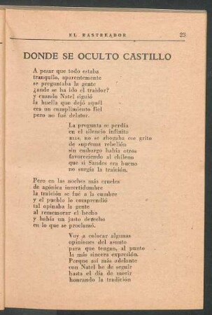 Donde se ocultó Castillo