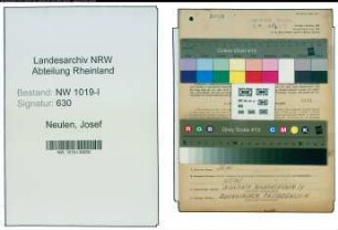 Entnazifizierung Josef Neulen , geb. 20.02.1901 (Melker)