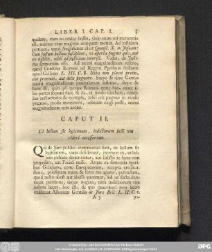 Caput II. Ut bellum sit legitimum, indictionem belli non videri necessariam.