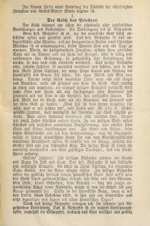 Predigt bei der Primiz-Feier des hochwürdigen Herrn Joseph Holzer in Holzhausen am Würmsee am 11. Juli 1897