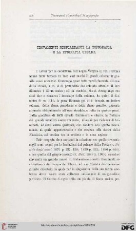 14: Trovamenti risguardanti la topografia e la epigrafia urbana, [7]