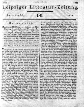1815-07-27 : 181. Stück