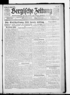 Bergische Zeitung. 1922-1935