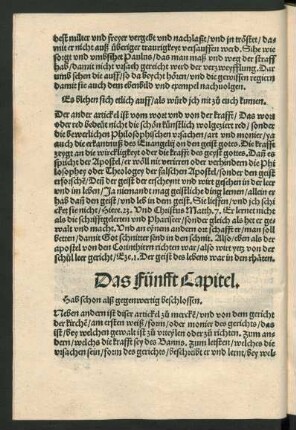 Das Fünfft Capitel.
