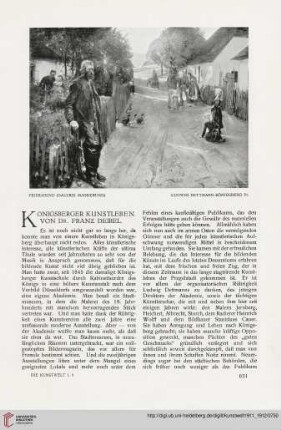 1: Königsberger Kunstleben