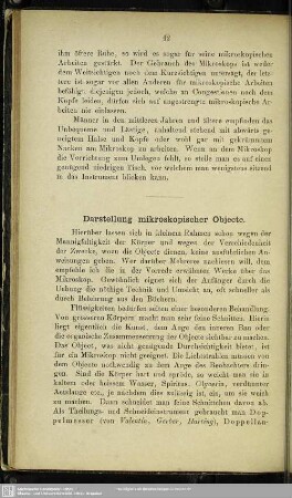 Darstellung mikroskopischer Objecte