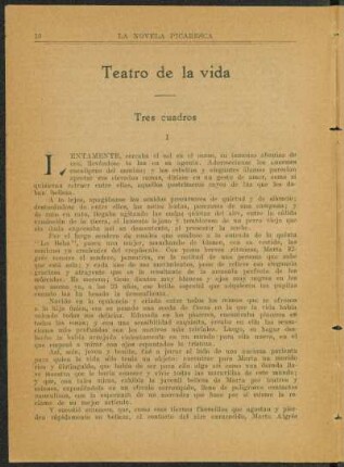 Teatro de la vida : Tres cuadros