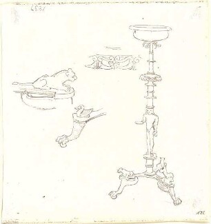 Neureuther, Gottfried von; Leuchter - Ansicht, Details