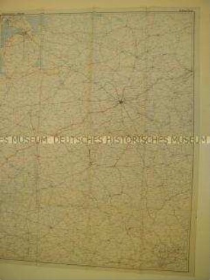 Geographische Karte des Nordteils der RSFSR