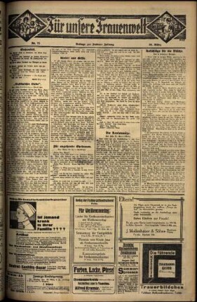 Zweite Ausgabe vom Freitag, den 28. März 1930.
