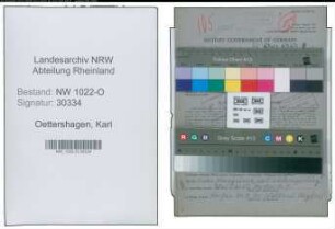 Entnazifizierung Karl Oettershagen , geb. 27.09.1902 (Maurer)