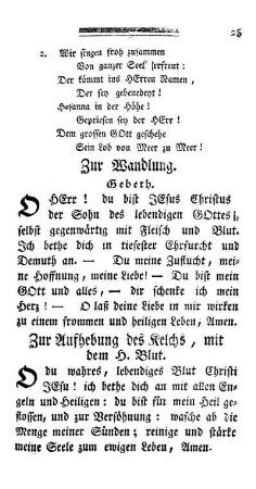 Zur Wandlung.