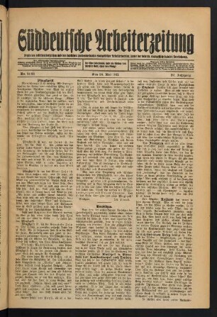 Nr. 21/22. Den 26. Mai 1912. - Nr. 25. Den 23. Juni 1912.
