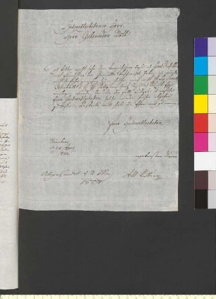 Brief von Küffner, Abraham Wolfgang an Goethe, Johann Wolfgang von