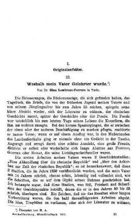 321-329, Weshalb mein Vater Gelehrter wurde