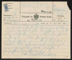 Brief von Paul Lindau an Gerhart Hauptmann