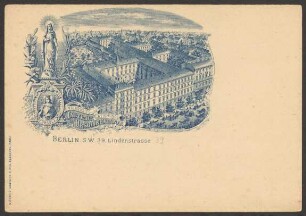 Ansichtskarte „Unterrichts- und Erziehungs-Institut der Ursulinerinnen“, Lindenstraße [1/2]